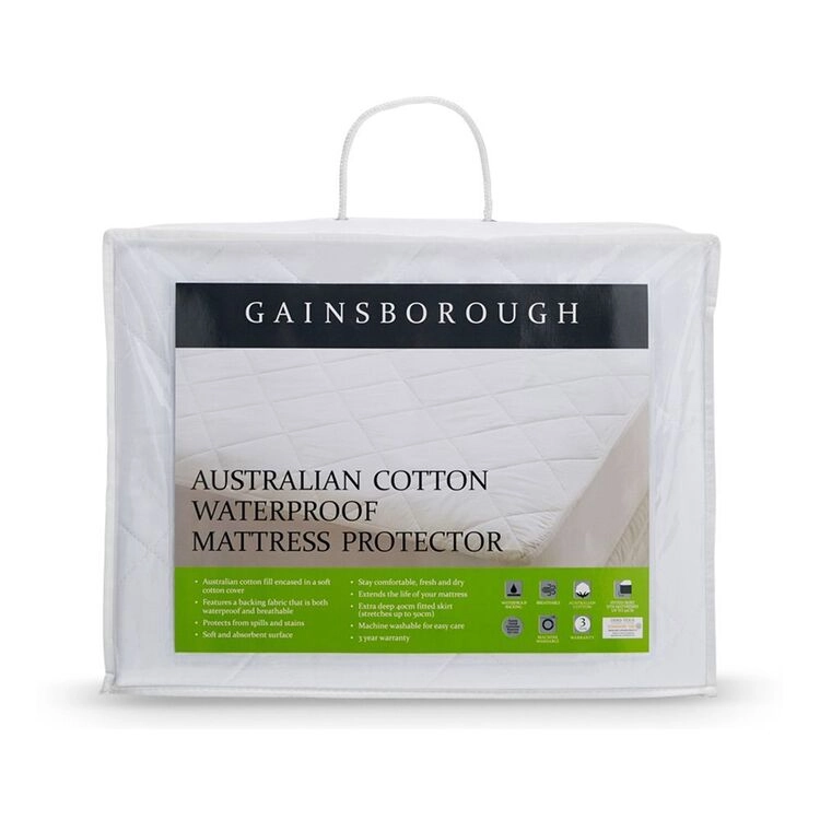 Gainsborough Australian Cotton Waterproof Mattress Protector Queen