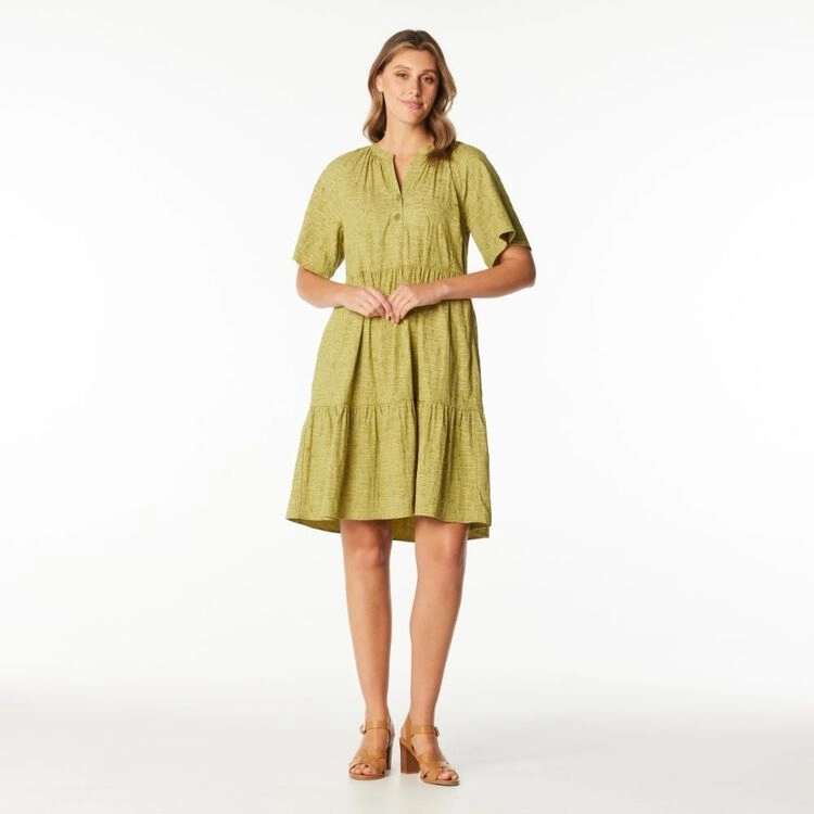 Jane Lamerton Women's Jacquard Tunic Dress Avocado