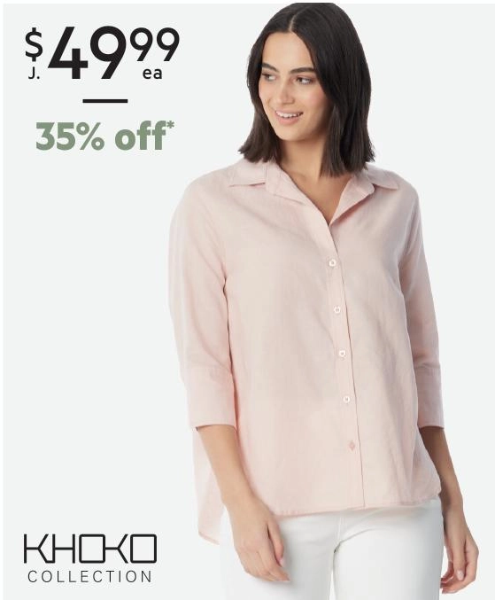 Khoko Collection Women's Linen Shirt Rose