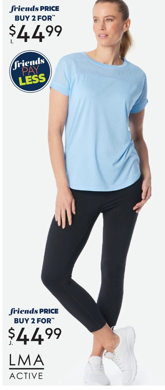 LMA Women's Core Mesh Tee Cloud Blue