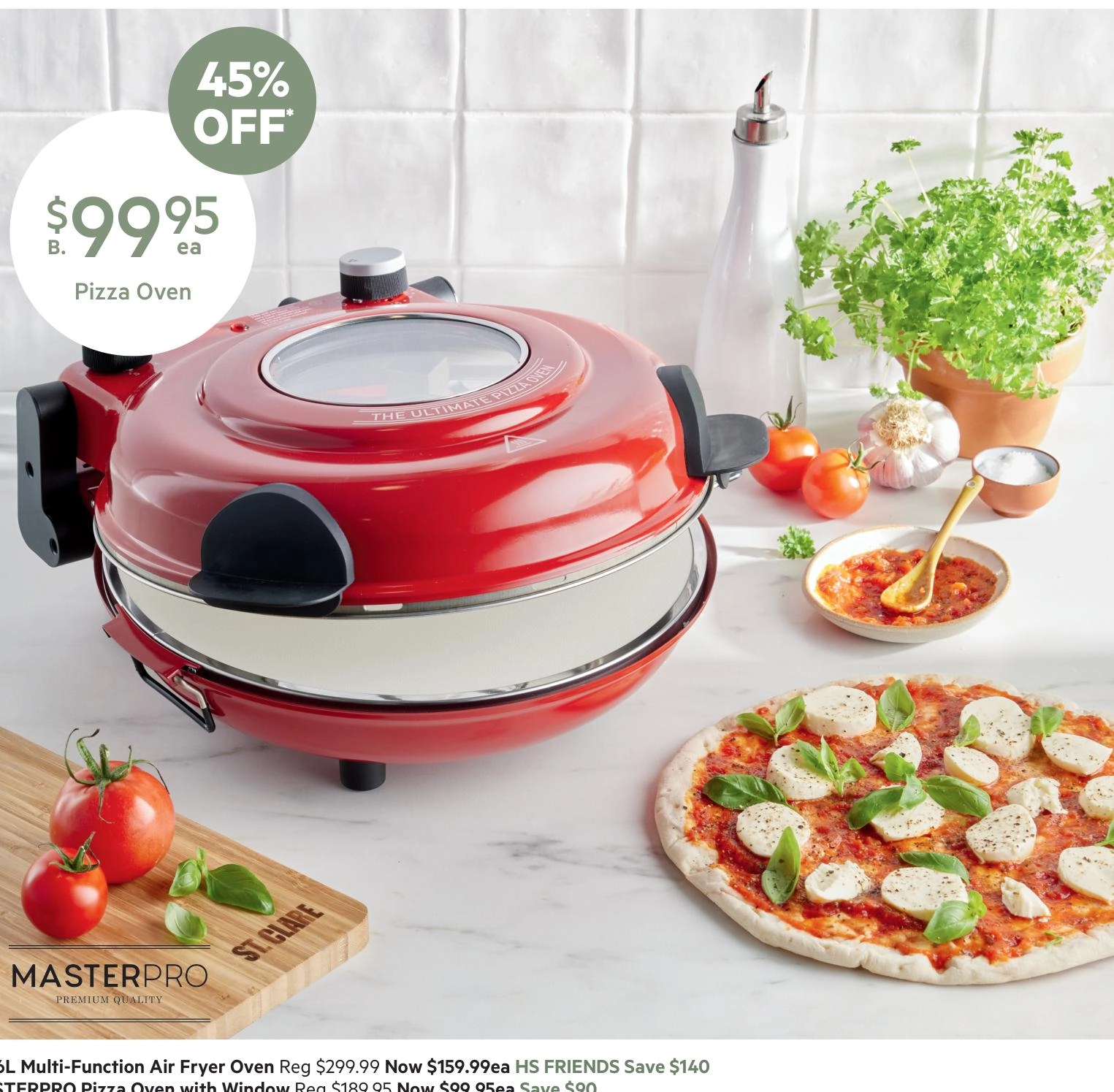 Masterpro The Ultimate Pizza Oven with Window MPPIZZAWRD