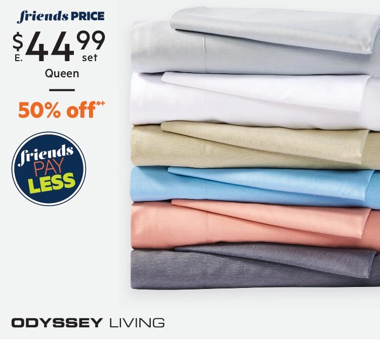 Odyssey Living Bamboo Blend Sheet Set White