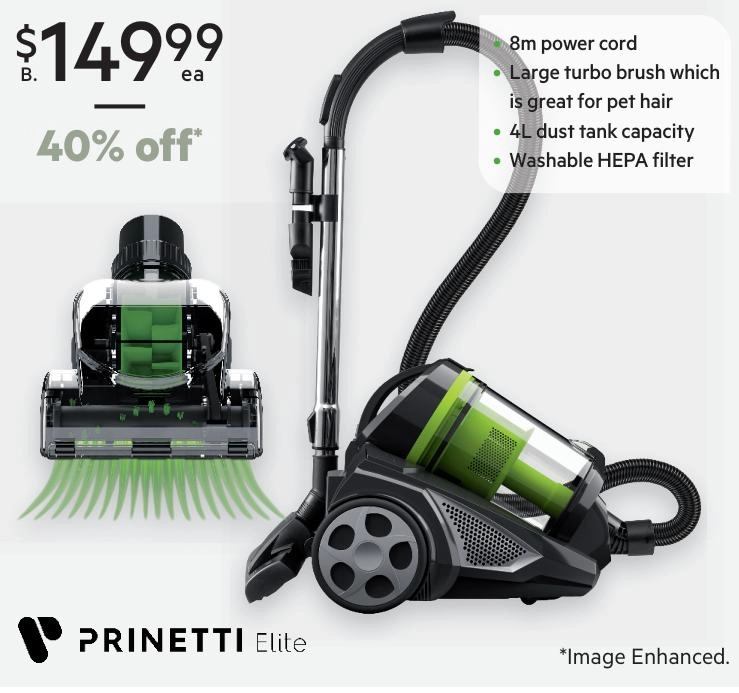 Prinetti Elite Pet 2400W Bagless Vacuum Cleaner IA3872A