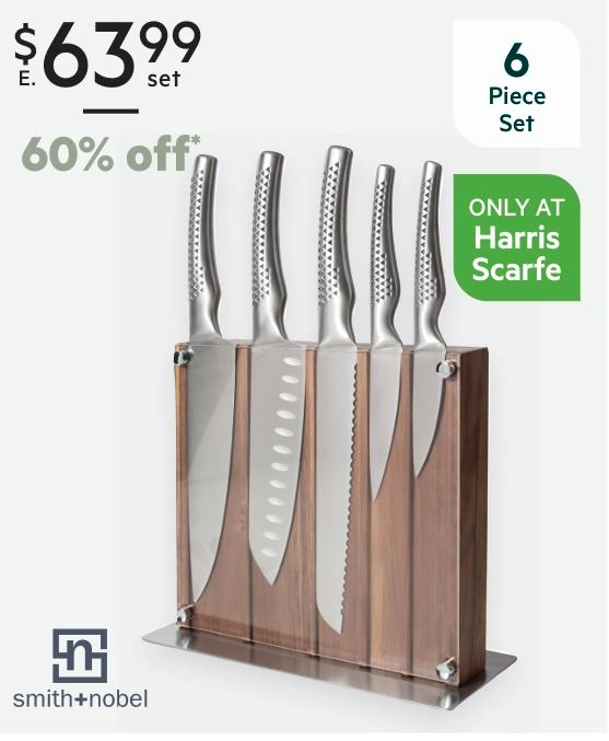 Smith + Nobel Kyoto 6-Piece Knife Block Set