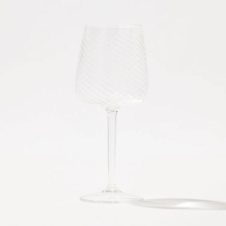 Smith + Nobel Terrazzo Optic Swirl Acrylic Wine Glass Clear