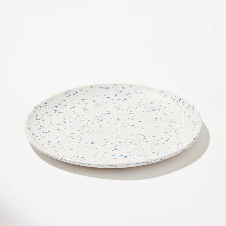 Smith + Nobel Terrazzo Speckle Melamine + Bamboo Side Plate White