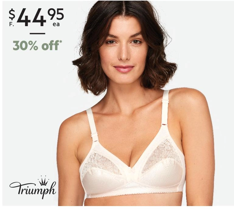 Triumph Women's Kiss of Cotton Wirefree Bra Beige