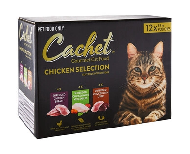 Cachet Premium Cat Food Pouch - Chicken Selection Multipack 12x85g