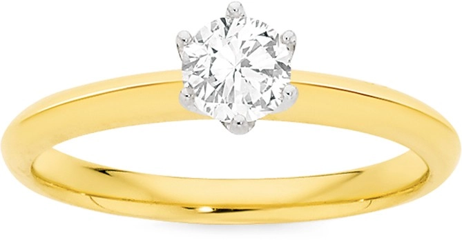 18ct Gold Diamond Solitaire Ring