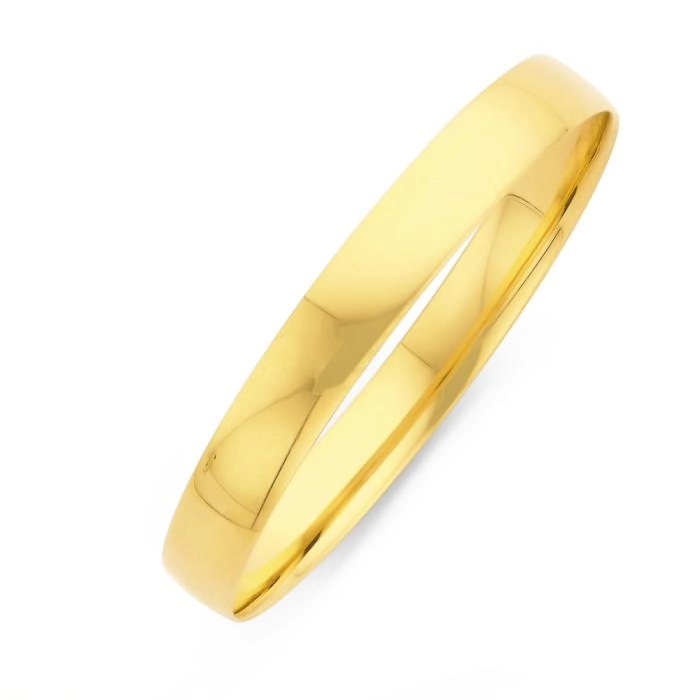 9ct Gold 10x65mm Solid Comfort Bangle