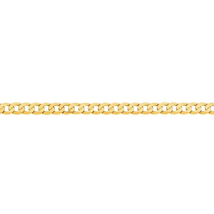 9ct Gold 55cm Solid Curb Men's Chain