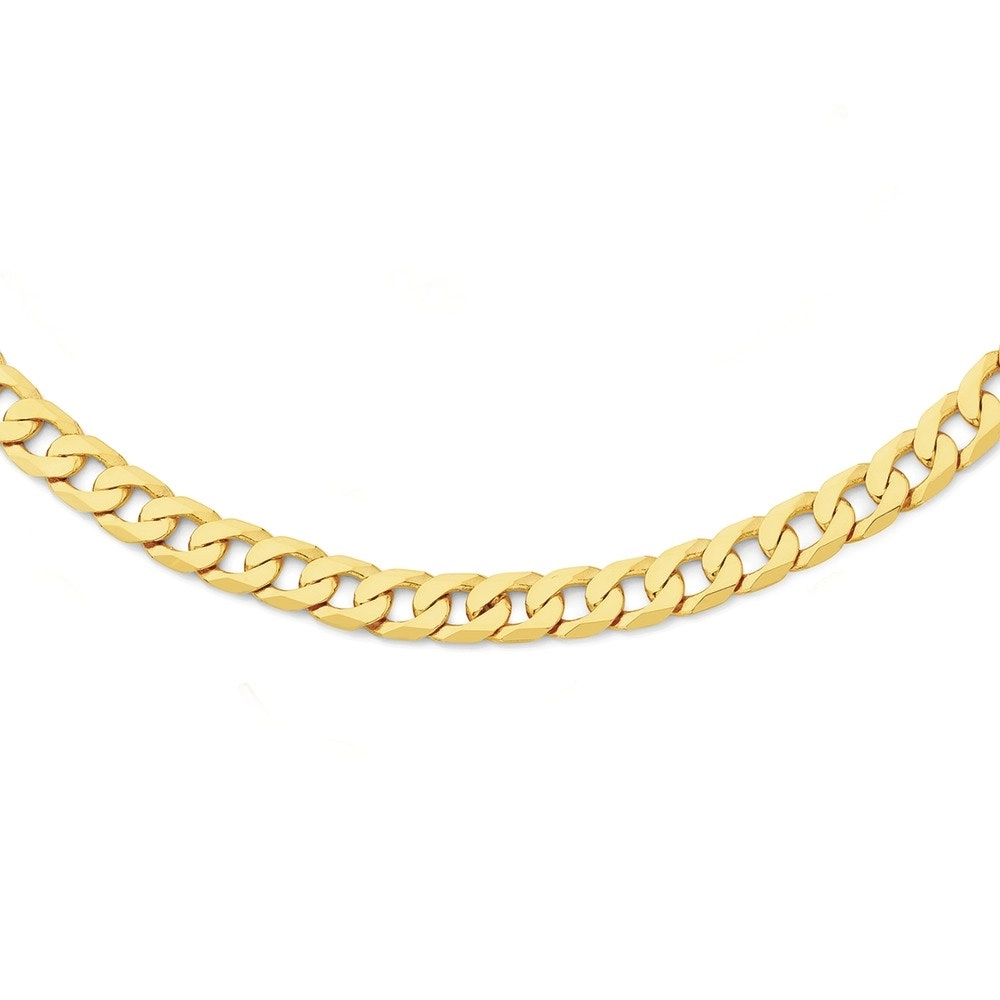 9ct Gold 60cm Solid Curb Men's Chain