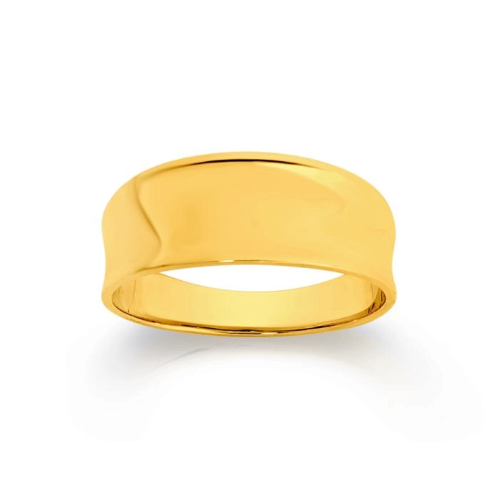 9ct Gold Concave Dress Ring