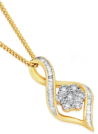 9ct Gold Diamond Pendant