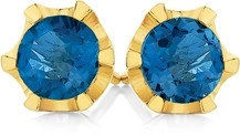 9ct Gold London Blue Topaz Stud Earrings