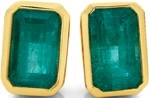 9ct Gold Natural Emerald Stud Earrings