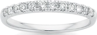 9ct White Gold Diamond Band