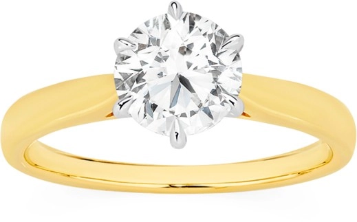 Alora 14ct Gold 1 1/2 Carat Lab Grown Diamond Solitaire Ring