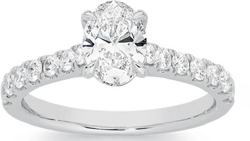 Alora 14ct White Gold 1 1/2 Carats TW Lab Grown Diamond Ring