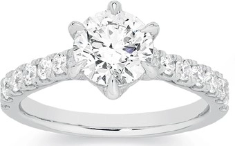 Alora 14ct White Gold 2 Carats TW Lab Grown Diamond Ring