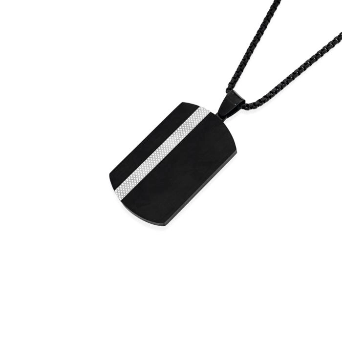 M+Y  Stainless Steel Dogtag Men's Pendant