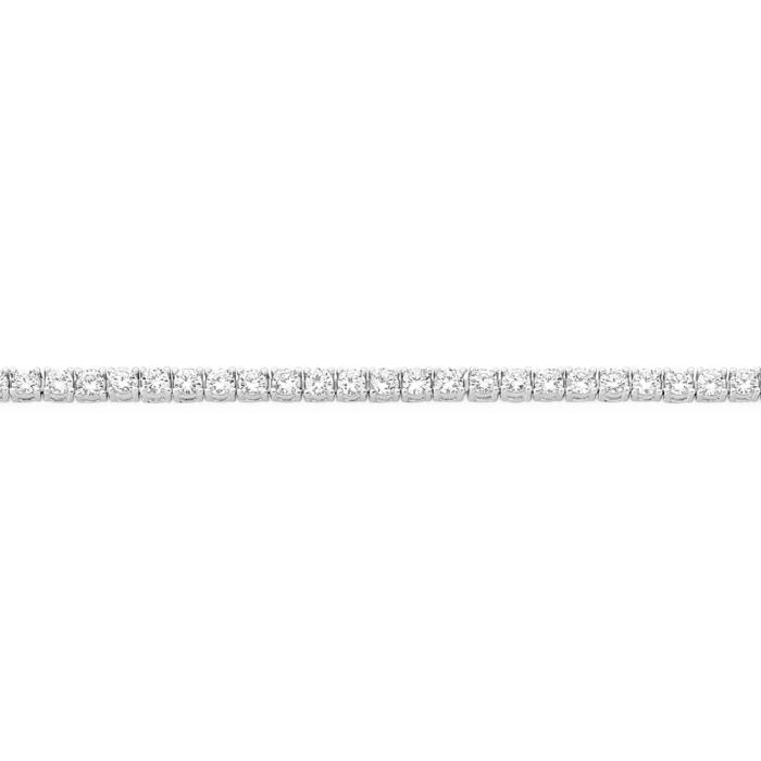 Sterling Silver 18cm Cubic Zirconia Tennis Bracelet