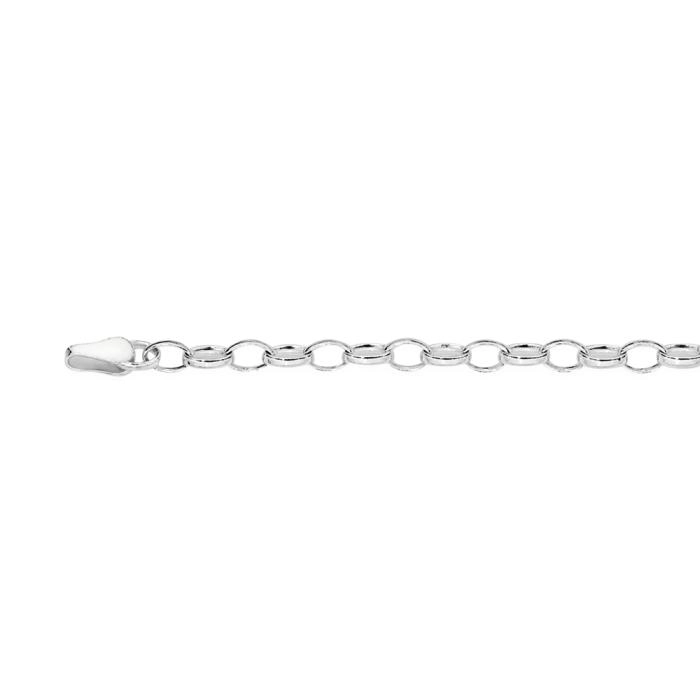 Sterling Silver 19cm Oval Belcher Bracelet