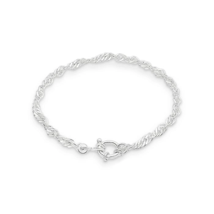 Sterling Silver 19cm Rope Bracelet