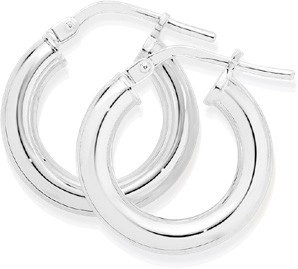 Sterling Silver 3x10mm Tube Hoops