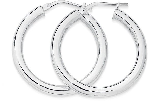 Sterling Silver 3x20mm Tube Hoops