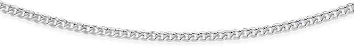 Sterling Silver 45cm Dia-cut Italian Curb Chain