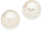 Sterling Silver 4mm Button Cultured Freshwater Pearl Stud