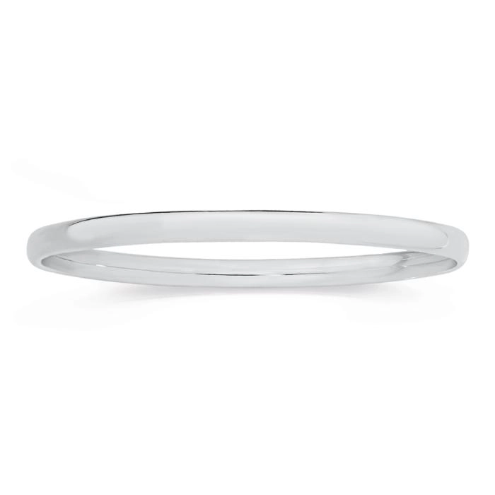 Sterling Silver 5mm 62mm Oval Comfort Fit Bangle