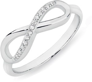 Sterling Silver Cubic Zirconia Infinity Ring