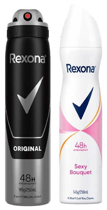 Rexona Deodorant or Antiperspirant Spray 250mL Selected Varieties