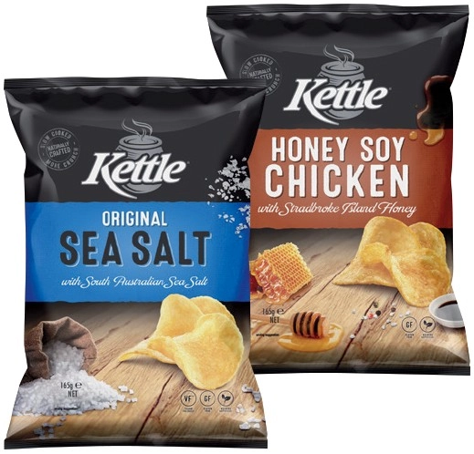 Kettle Potato Chips 135‑165g Selected Varieties