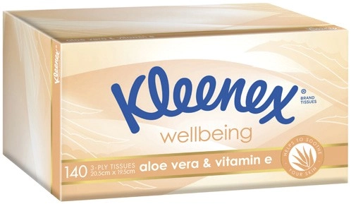 Kleenex Wellbeing Facial Tissues 140 Pack Selected Varieties