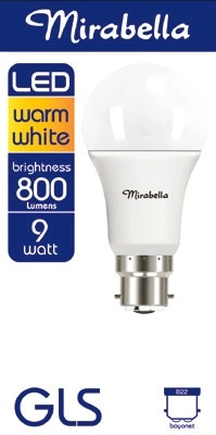 Mirabella LED GLS 9W Globe 1 Pack Selected Varieties