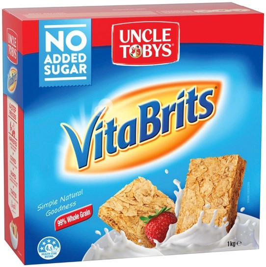 Uncle Tobys VitaBrits 1kg or Weeties 510g