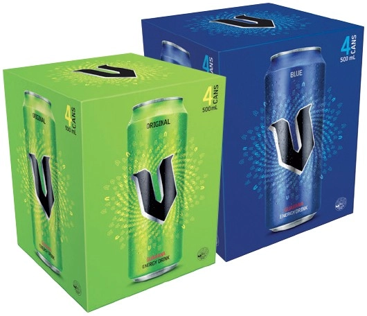 V Energy Drink 4x500mL Selected Varieties