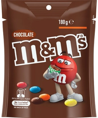 M&M’s 120‑180g, Pods 160g, Maltesers 120‑140g, Skittles 190‑200g, Skittles Giants 132‑170g or Skittles Fruit Cloudz 120g Share Pack Selected Varieties