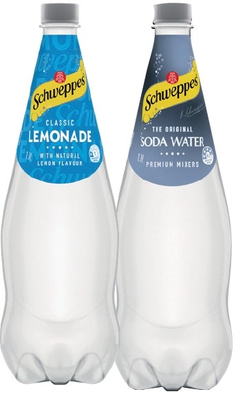 Schweppes Soft Drinks or Mixers 1.1 Litre Selected Varieties