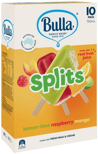 Bulla Ice Cream Sticks 8‑10 Pack, Frozen Yoghurt Mini 14 Pack or Chupa Chups Mixed Minis 10 Pack Selected Varieties