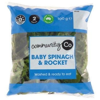 Community Co Baby Spinach and Rocket 100g