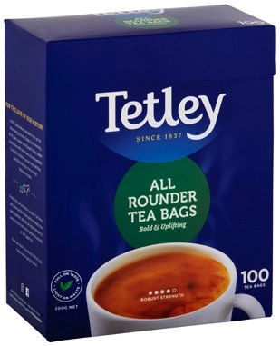 Tetley All Rounder Pure Black Tea or Tea Cup Bags 100 Pack