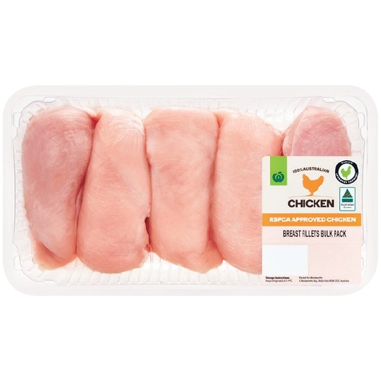 Australian Fresh RSPCA Approved Chicken Breast Fillets Bulk Tray