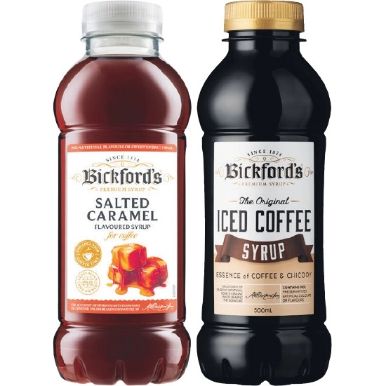 Bickford’s Flavoured Coffee Syrups 500ml