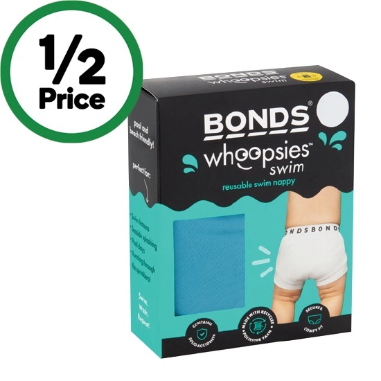 Bonds Whoopsies Reusable Swim Nappies Size 0 Pk 1