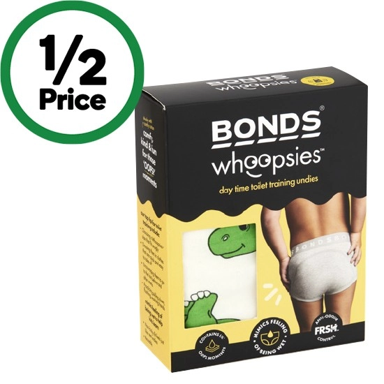 Bonds Whoopsies Toilet Training Undies Size 2 Pk 1