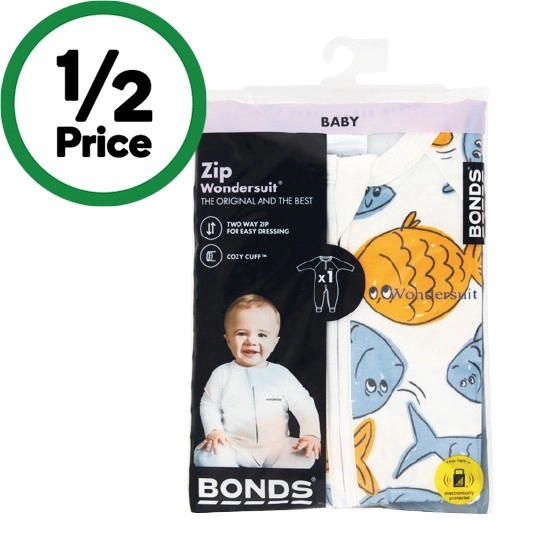 Bonds Zippy Wondersuit Assorted Pk 1